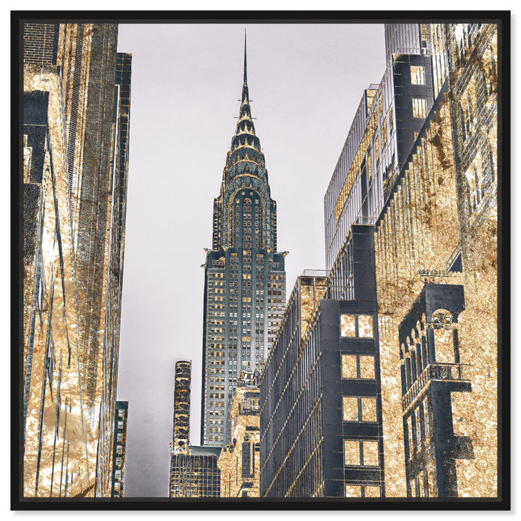 Oliver Gal The Golden City New York Skyscraper Modern Gold by